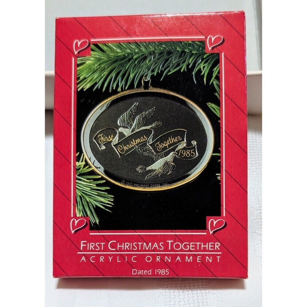 HALLMARK 1985 OUR FIRST CHRISTMAS TOGETHER ACRYCLIC ORNAMENT